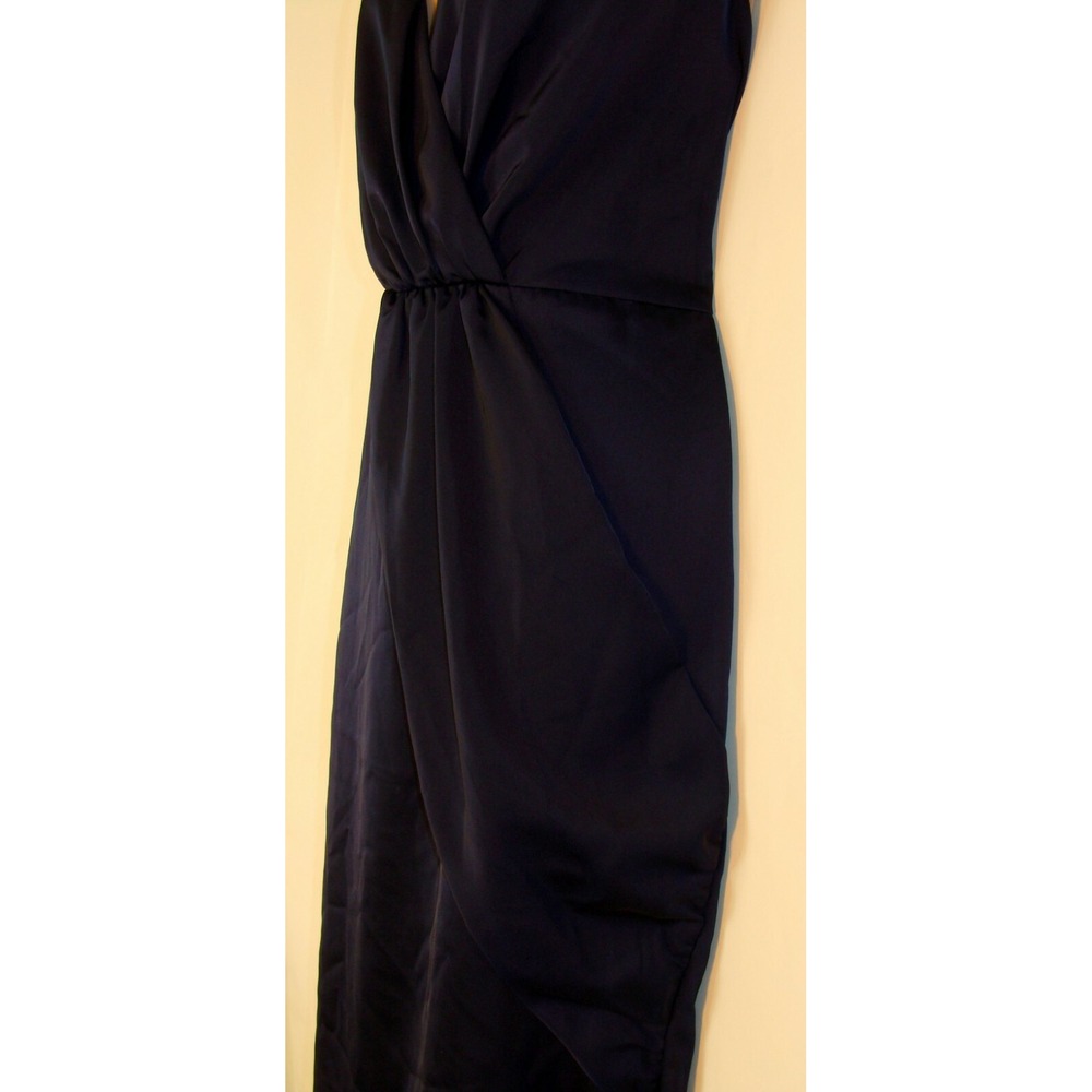 AVA & AIDEN WOMENS NAVY BLUE SARONG / WRAP DRESS SIZE 10  A121 - Picture 4 of 7